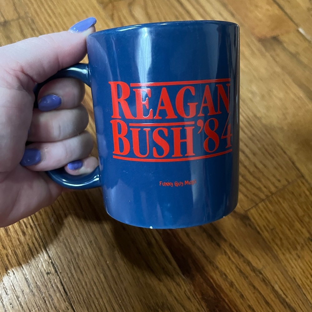 Regan Bush '84 Funny Official Presidential Drinking Mug Coffee Politics Vintage